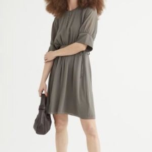 H&M Womens Chiffon drawstring-waist dress - Large